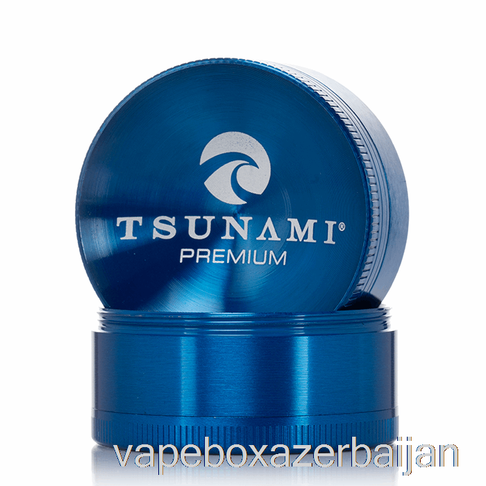 Vape Azerbaijan Tsunami 1.9inch 4-Piece Sunken Top Grinder Blue (50mm)